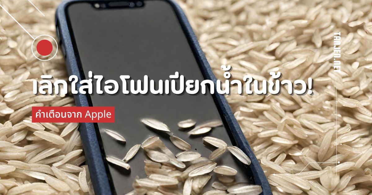 เลิกใส่ iPhone เปียกน้ำในข้าวสาร! คำเตือนจาก Apple