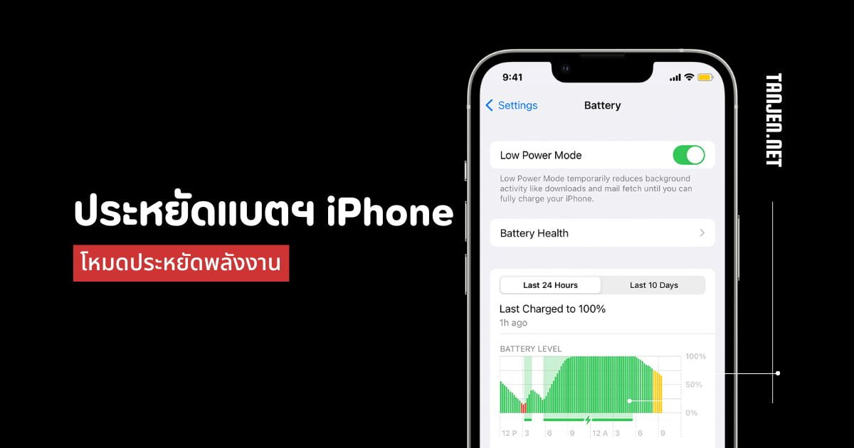 โหมดประหยัดพลังงาน iPhone เปิดตลอด ช่วยประหยัดแบตจริงไหม?